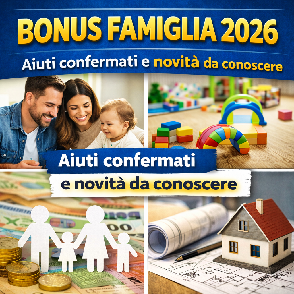 Scopri tutti i Bonus Famiglia 2026: aiuti confermati, novità, importi, requisiti ISEE e come fare domanda. Guida aggiornata e chiara.
